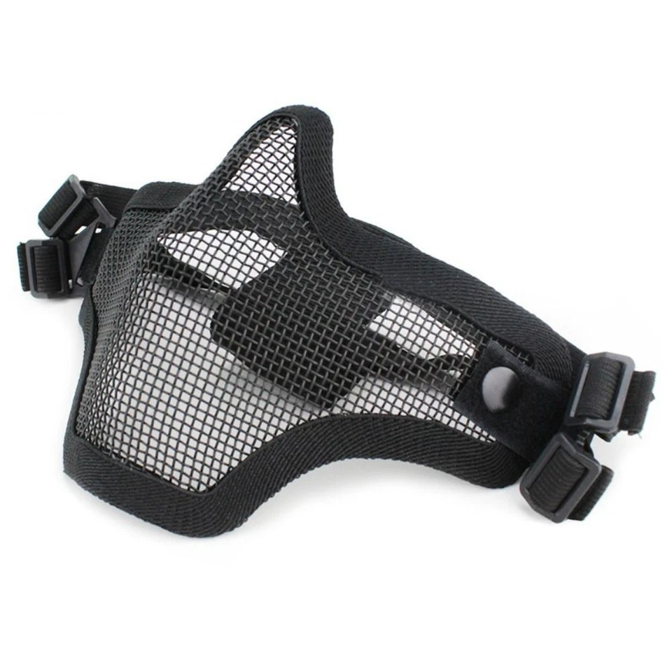 Protective Strike Half Face Wire Mask Steel Mesh Mask  Cosplay Costume - Image 4 of 4