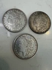 1921 Morgan Silver Dollar Denver Mint Circulated Lot of 3 Coins