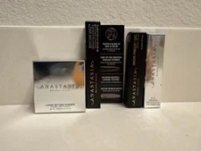 4PC Anastasia Beverly Hills Setting Powder, Brow Wiz, Brow Freeze Gel Eye Primer