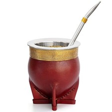 Cuopru Premium Argentina Imperial Yerba Mate Cup Bombilla Mate Straw Set
