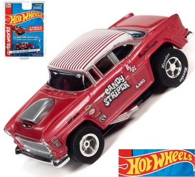 Auto World 1955 Chevy Bel Air Gasser Candy Striper Tribute HO Slot Car SC382
