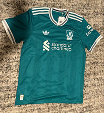adidas Liverpool FC Soccer Jersey Shirt Teal White Size L