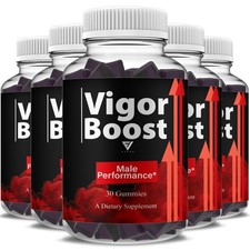  5 Pack Vigor Boost Performance Gummies, VigorBoost Premium Gummy 150 Gummies 