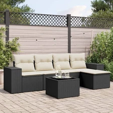 Garden Sofa Set Black