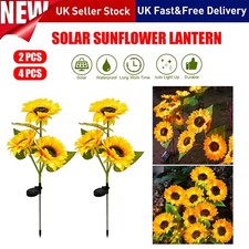 Flower Sunflower Solar Lights Waterproof LED Stake Light Outdoor Garden Lamp