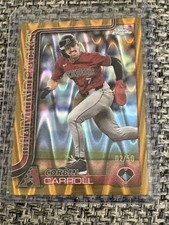 Corbin Carroll 2025 Topps Chrome Gold Raywave 02/50 #/50  