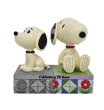 Enesco Jim Shore Peanuts Snoopy Vintage  Modern 75th Anniversary Figurine