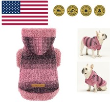 Fuzzy Dog Sweater, Knitted Winter Dog Clothes for Small Dogs Girl, Pet Cat Ho...