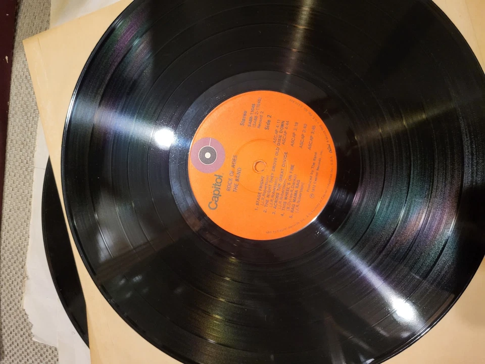 THE BAND ROCK OF AGES 2LP CAPITOL SABB 11045 NM VINYL VG+ GATEFOLD LIVE 1972 - Image 4 of 4