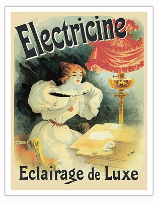Electricine - Luxury Lighting (Eclairage de Luxe) - Vintage Advertising Poster