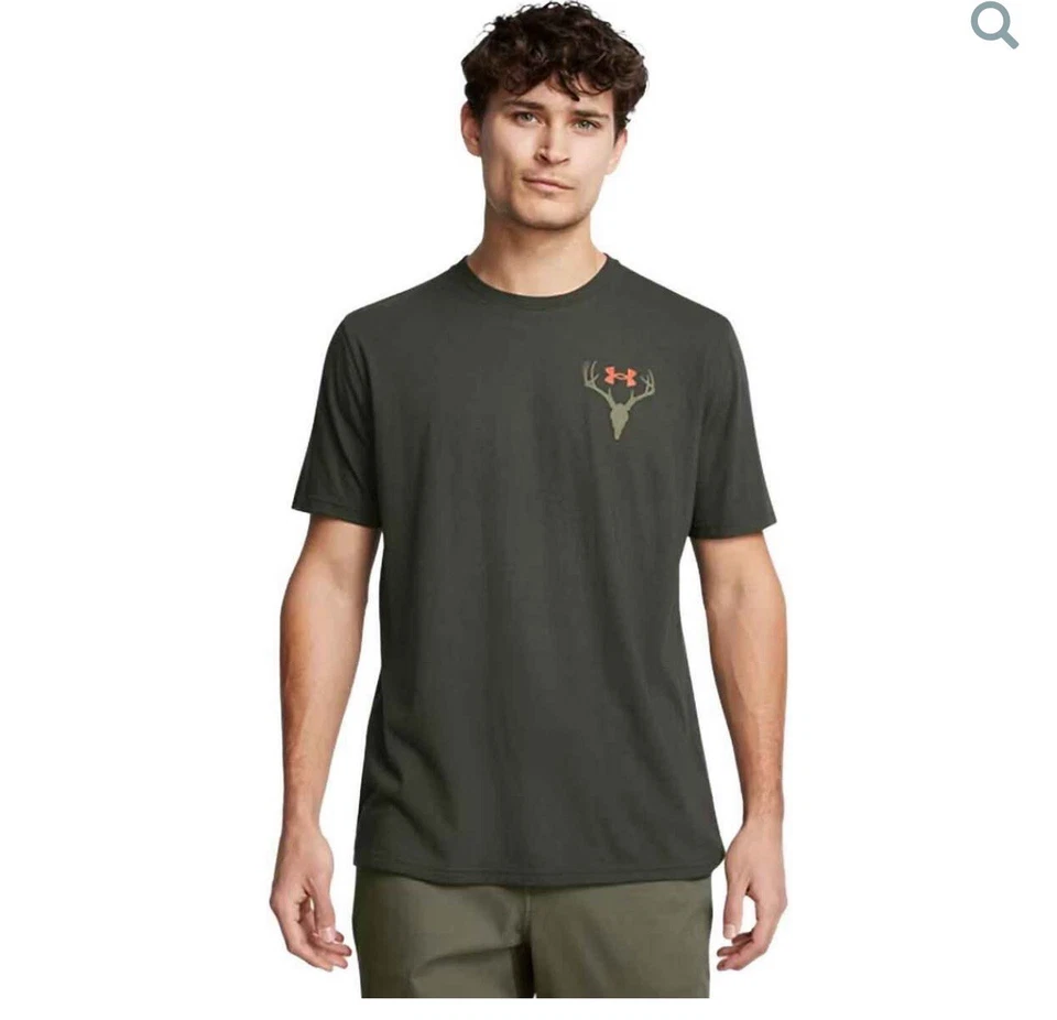Camiseta de manga corta Under Armour cola blanca temporada de caza para hombre Foto 3 de 4