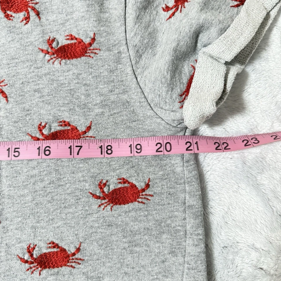 Maeve By Anthropologie женщин маленький серый вышитый краб укороченный толстовка Топ - Изображение 4 из 4