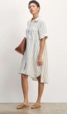 Everlane The Daytripper Dress in Linen Women's Size XS White & Blue Stripes NWT! | eBay Everlane The Daytripper Dress in Linen Women's Size XS White & Blue Stripes NWT! | eBay
