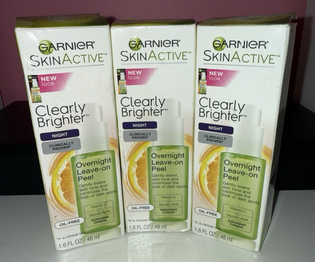 3 Garnier SkinActive Clearly Brighter Overnight Leave on Pee