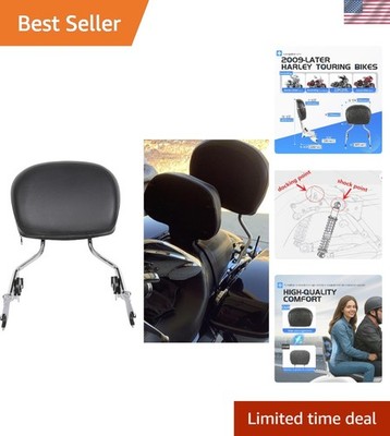 Detachable Passenger Backrest, Quick Release 2-up Sissy Bar Compatible with H...