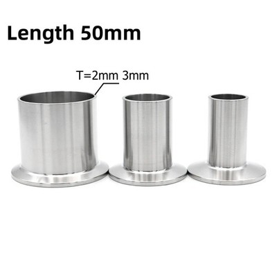 SS304/316L Long Welding Ferrule 50mm OD19-102mm Tri Clamp Flange Pipe Fitting