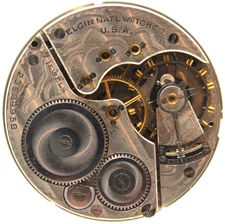 1921 ELGIN POCKET WATCH MOVEMENT 23529958 GRADE 387 16s 17j (JQ)