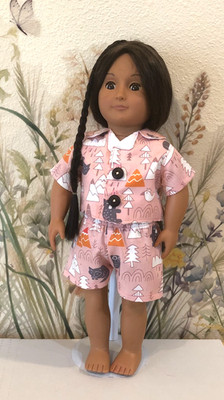 18 Inch Doll Cotton Pajamas - Handmade P. J.'s  to Fit American Girl type Dolls