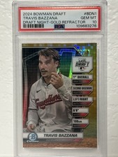 2024 Bowman Draft Travis Bazzana Night Gold Refractor #/50 #BDN-1 Guardians PSA