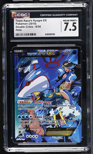 Team Aqua's Kyogre-EX graded CGC 7.5 for sale on eBay