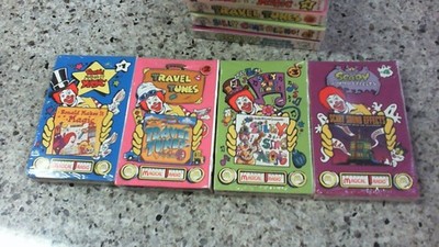 1995 McDonalds Magical Radio Cassette Tape Set 1-4 Travel Silly Scary Magic