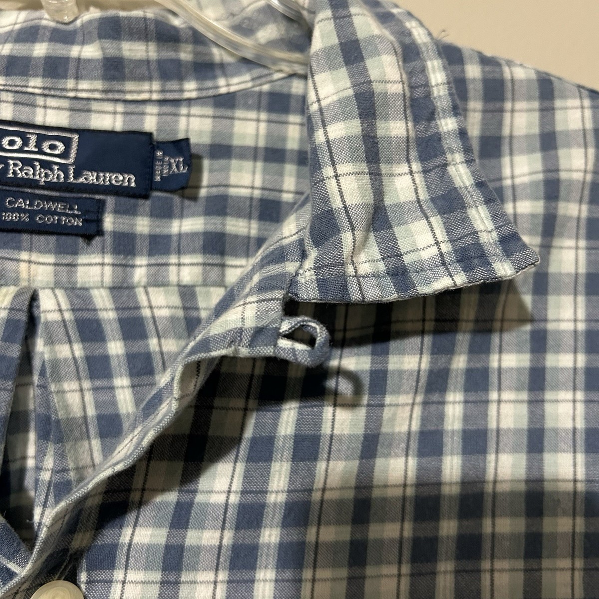 Vintage 90s Polo Ralph Lauren Caldwell plaid camp collar Vintage 90s Polo Ralph Lauren Caldwell plaid camp collar