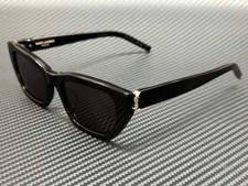 SAINT LAURENT SL M127 F 001 Black Grey Silver Women's 53 mm Sunglasses