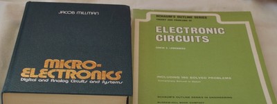 2 books:  Micro-Electronics Digital, Analog Circuits, Systems + Schuam's series