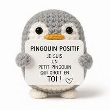 Pingouin Positif | Cadeau Original & Amusant | Idee Drole | Decoration Maison