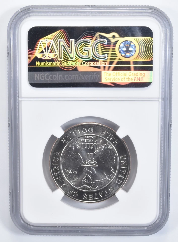 MS70 1995 S Olympic Basketball Commemorative Half Dollar NGC *0749 - Image 2 of 4