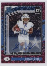 2024 Donruss Optic Rated Rookie Pink Velocity Prizm 18/50 Kimani Vidal Auto 0oa7