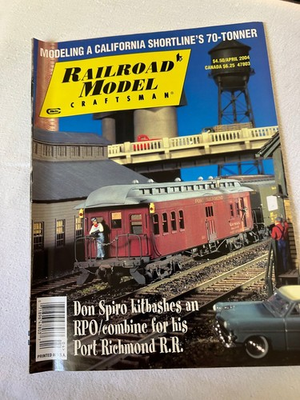 #ad Railroad Model Craftsman April 2004 Modeling California Shortline 70 Tonner $4.80