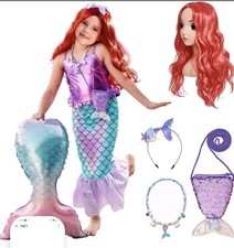 Funna Girls Little Mermaid Costume Princess Dress Up Cosplay Halloween size 5