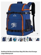 Himal Ski Boot And Gear Bag 50l Blue  Orange Waterproof