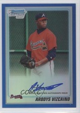 2010 Bowman Chrome Prospects Blue Refractor 39/150 Arodys Vizcaino Auto 0d4