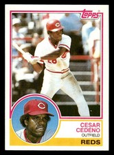 1983 Topps #475 Cesar Cedeno Card Cincinnati Reds