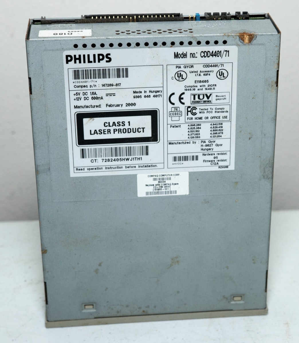 Vintage Philips Compaq 147829-817 CDD4401/71 4x4x24 IDE CD