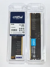 Crucial 32GB 5600MHz DDR5 NON-ECC UDIMM RAM PC5-44800 288Pin 1.1V Desktop Memory