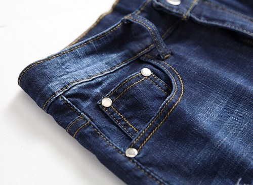 Men's Shorts Denim Shorts Stretch Slim Fit Shorts Ripped Jeans Midi Pants Casual - Picture 19 of 32