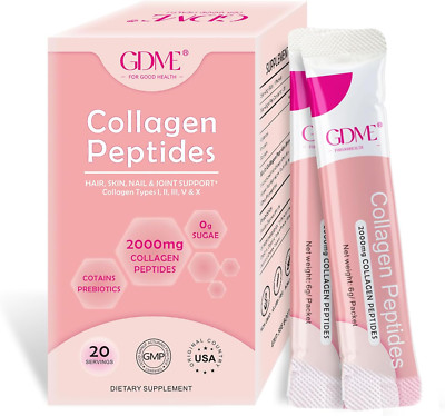 Multi Collagen Peptides Powder for Women and Men - Type I, II, III, V, X - Hydro