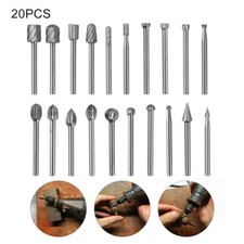 20Pcs Diamond Burr Bits Drill Set Rotary Multi Tool Accessories Kits For Dremel 