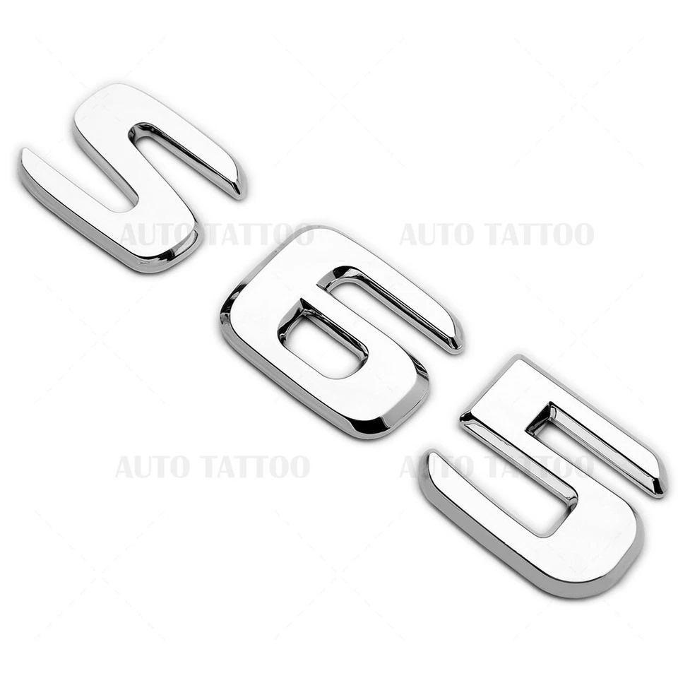 18-21 S 65 AMG Letter 3D Emblem Trunk Logo Nameplate Badge Decorate OEM Chrome — 第 3/4 张图片