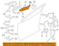 FORD OEM 15-18 Edge Front Door Lock Hardware-Handle, Inside HT4Z5822601AA