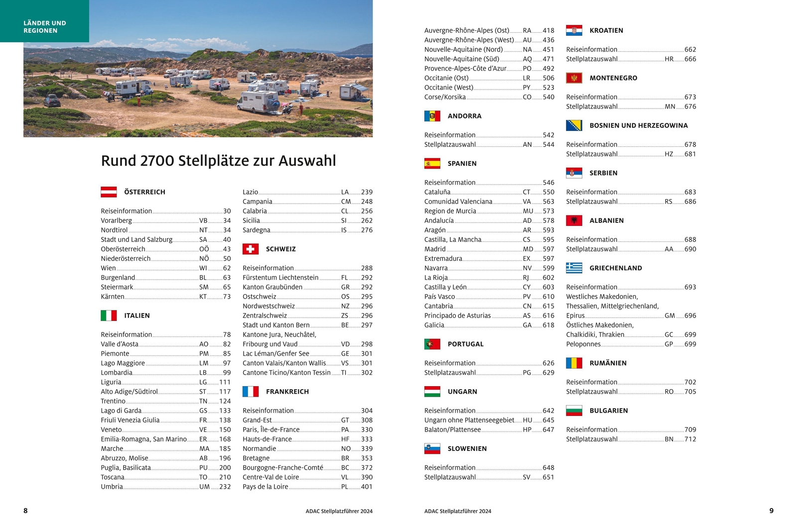 Thumbnail - Adac Stellplatzführer 2024 Deutschland Und Europa | Taschenbuch | 1652