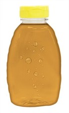 8 Pack 16Oz Clear Plastic Honey Bottles Honey Container,Squeeze,flip top,yellow