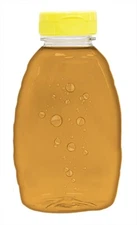 8 Pack 16Oz Clear Plastic Honey Bottles Honey Container,Squeeze,flip top,yellow