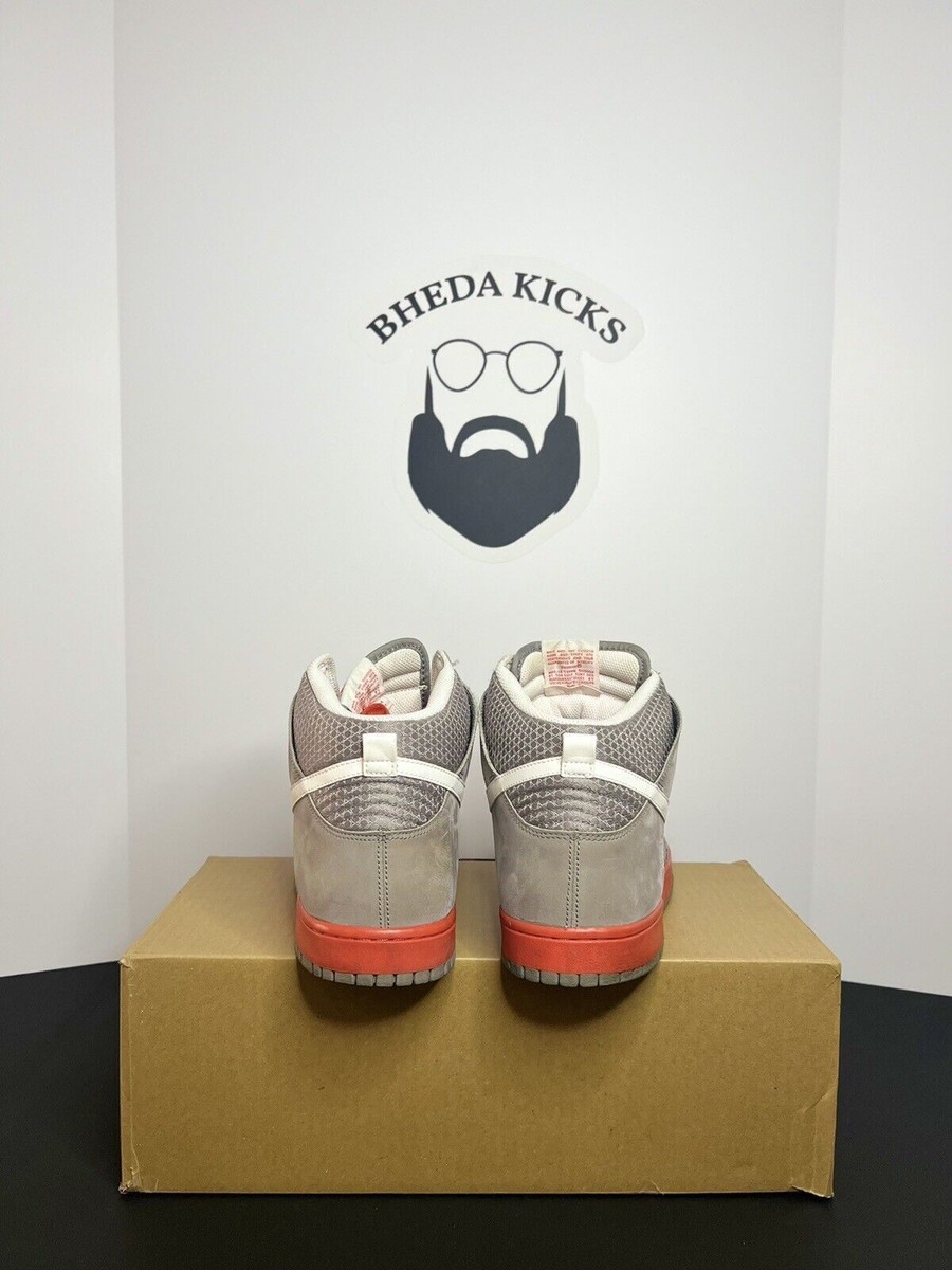 Nike Dunk High Light Charcoal Grey Team Orange 317982-012 Og Rare Men\'s Size 9.5 $_12.JPG?set_id=880000500F main image 3