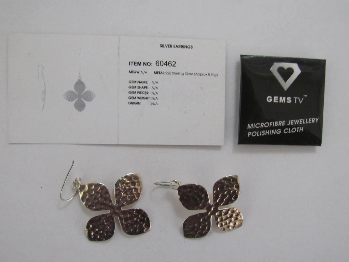 Jewelry Gems TV Earrings 60462 Sterling Silver 8.70 Grams