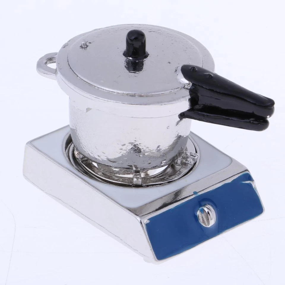 1/12 Casa Delle Bambole In Miniatura Elettrodomestico Da Cucina In Metallo - Immagine 2 di 4