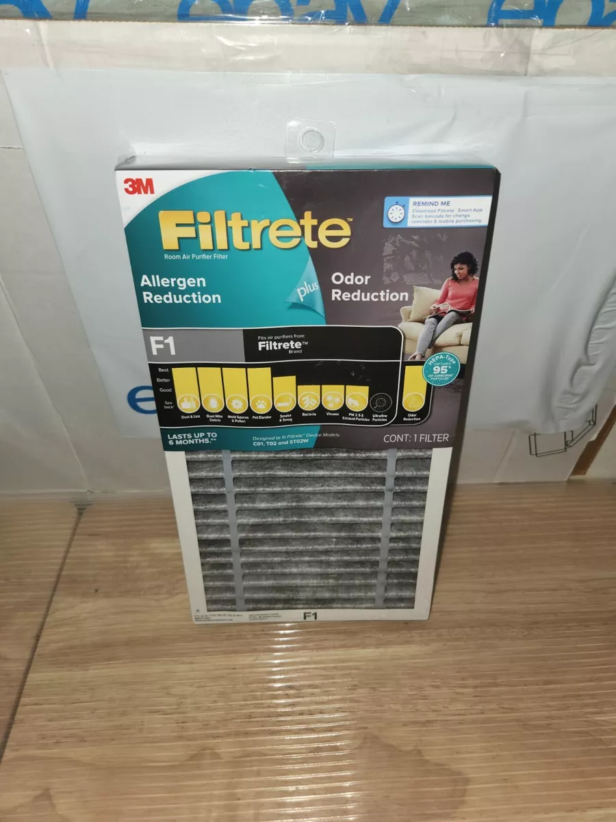 3M Filtrete F1 Allergen Reduction Room Air Purifier Filter HEPA Fits C01 T02